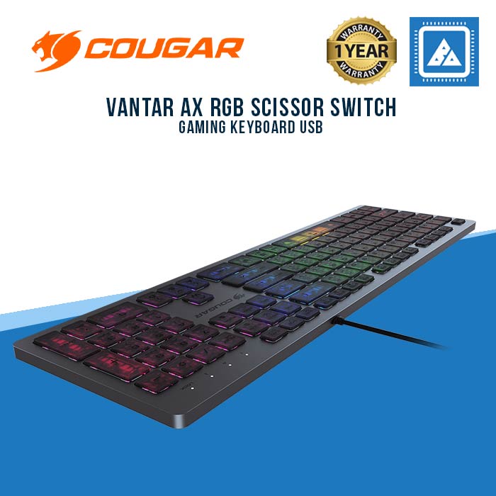 COUGAR VANTAR AX RGB SCISSOR SWITCH GAMING KEYBOARD USB COUGAR VANTAR AX RGB SCISSOR SWITCH GAMING KEYBOARD USB